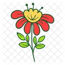 Flower Red Yellow Icon