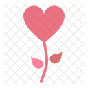 Flower Heart Rose Icon