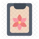 꽃 클립보드 봄 아이콘