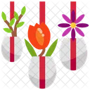 Flower Easter Egg Decoration Icon
