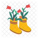 Flower Boot Gardeing Icon