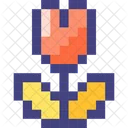 Pixel 8 Bit Flower Icon