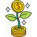 Flower Coin Money Icon