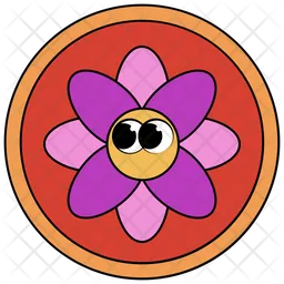 Flower Badge Emoji Icon
