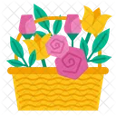 Flower Basket Summer Floral Icon