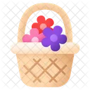 Flower Basket Bouquet Flower Bunch Icon