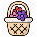 Flower Basket Bouquet Flower Bunch Icon