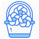 Flower Basket Bucket Icon