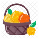 Marigold Flowers Flower Basket Calendula Icon