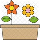 Flower Bed Flowers Raised Bed Icon
