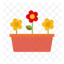 Flower Bed Flowers Raised Bed Icon