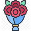 Flower Bouquet Botanical Roses Icon
