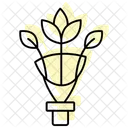 Flower Bouquet Color Shadow Thinline Icon Icon