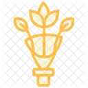 Flower Bouquet Duotone Line Icon Icon