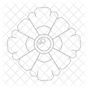 Flower Brooch Autumn Flower Brooch Icon