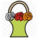 Flower Bucket Bride Flower Bucket Wedding Flowers Icon