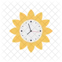 Flower Clock Flourish Flower Shape Icon