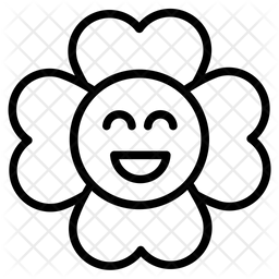 Flower Emoji Icon - Download in Line Style