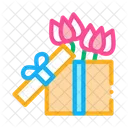 Flower Gift Box Icon