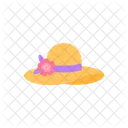 Flower Hat Beach Hat Straw Hat Icon