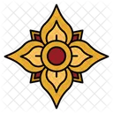 Pattern Thai Flower Icon
