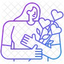 Flower Love Heart Icon