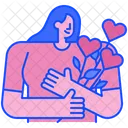 Flower Love Heart Icon