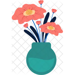 Flower In Vase  Icon