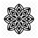 Flower Mandala Floral Motif Icon