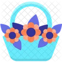 Flower On Basket  Icon