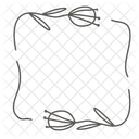 Line Flower Plant Flower Frame Line Line Icon