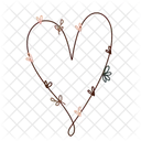 Heart Flower Decoration Decoration Celebration Icon