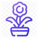 Flower Pot Plant Gardening Icon