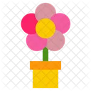 Flower Pot Leaf Flower Icon