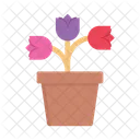 Flower Pot Rose Pot Flower Icon
