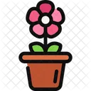 Flower Pot Plant Decorative Icon