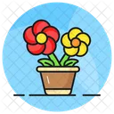 Flowers Pot Decorative Icon