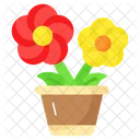 Flowers Pot Decorative Icon