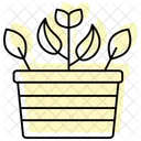 Flower Pot Color Shadow Thinline Icon Icon