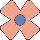 Flower Shape Of Four Petals Four Petaled Bloom Symmetrical Flower Icon