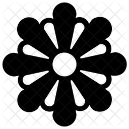 Flower Symbol Icon - Download in Glyph Style