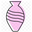 Flower Vase Color Shadow Line Icon Icon