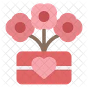 Flat Valentine Festival Icon