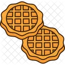 Flower Waffle Cream Breakfast Icon