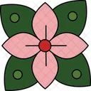 Flower With Variant With Leaves Leafy Bloom Floral Variants Icon