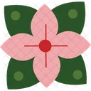 Flower With Variant With Leaves Leafy Bloom Floral Variants Icon