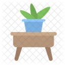 Flowerpot Stool Table Icon