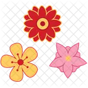 Flowers New Year Decoration Icon