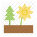 Flowers Tree Farming Icon