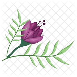 Flowers Blooms Long Leaf Weeds  Icon